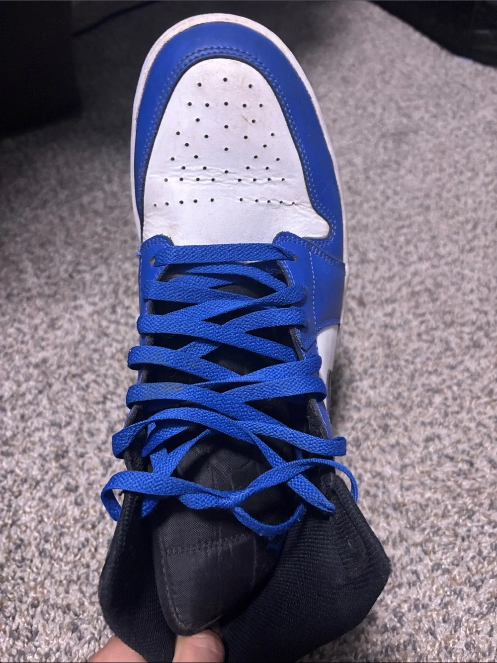 Jordan Blue/White/Black Men's High-Top Sneakers